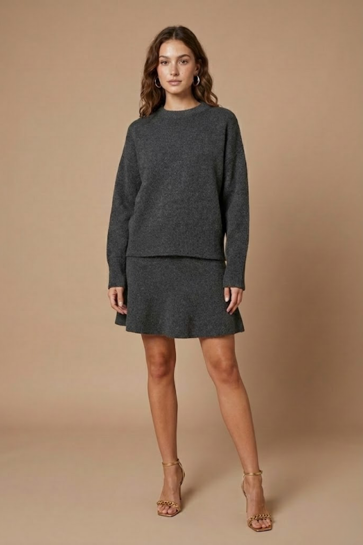 Madalina | Knit Skirt with Signature Detail