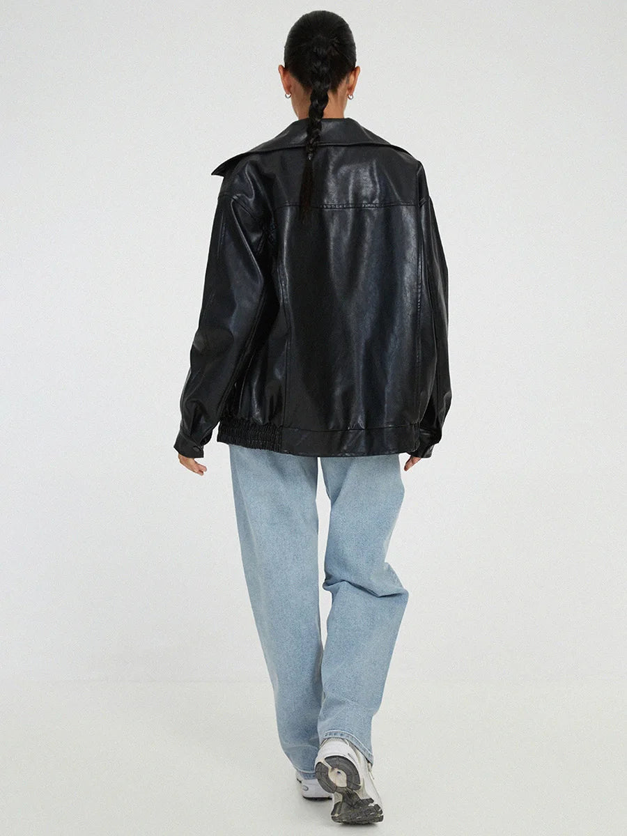Mckenna | Leather Jacket with Tailored Detail