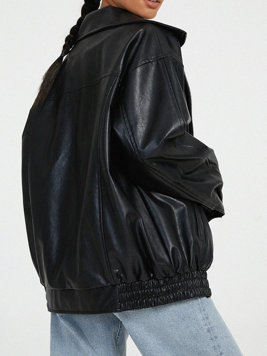 Mckenna | Leather Jacket with Tailored Detail