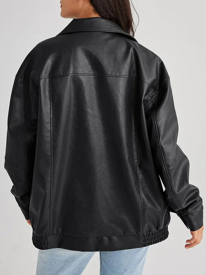 Mckenna | Leather Jacket with Tailored Detail