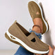 Women's Knitted Slip On Trainers, Cut Out Platform Sole