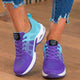 Mesh athletic sneakers with lace-up fronts and thick soles