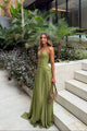 Women's Lace Corset Pleated Maxi Dress, Sweetheart Neckline