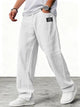 Men's wide-leg lightweight trousers in blue, relaxed fit with low-rise waistband