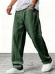 Men's wide-leg lightweight trousers in blue, relaxed fit with low-rise waistband