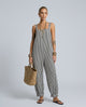 Marlo | Striped Square-Neck Sleeveless Jumpsuit