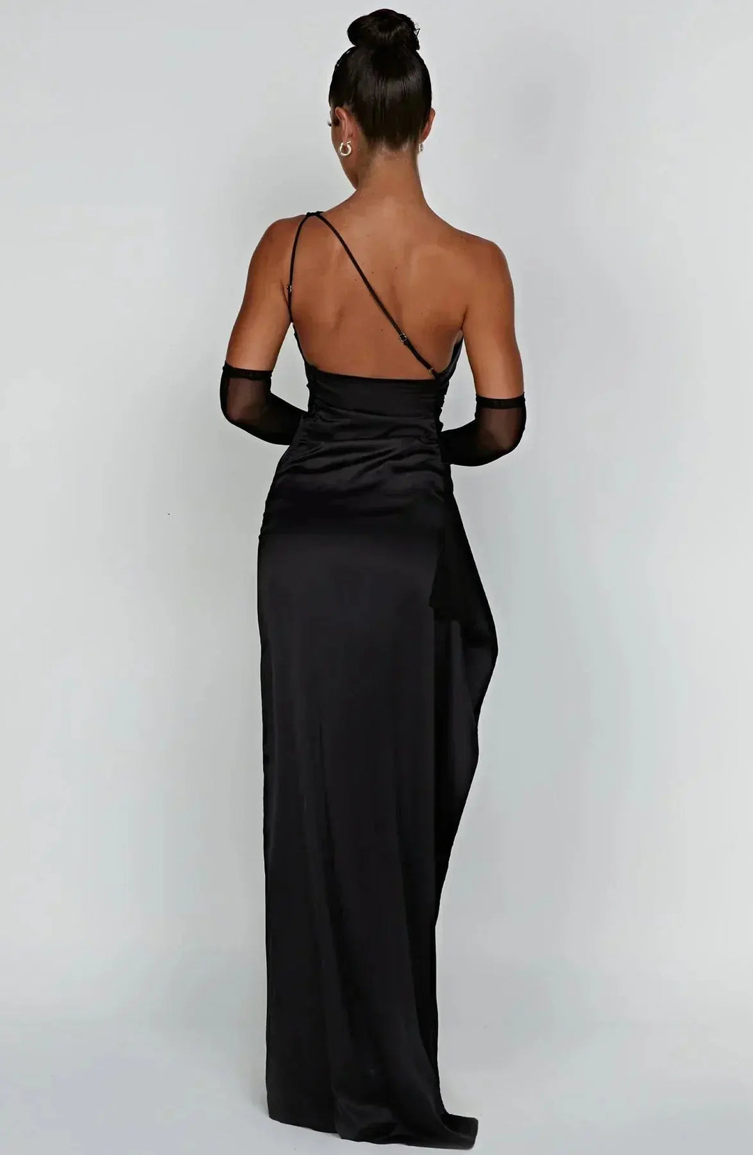 Meadow | Satin Ruched Maxi Dress