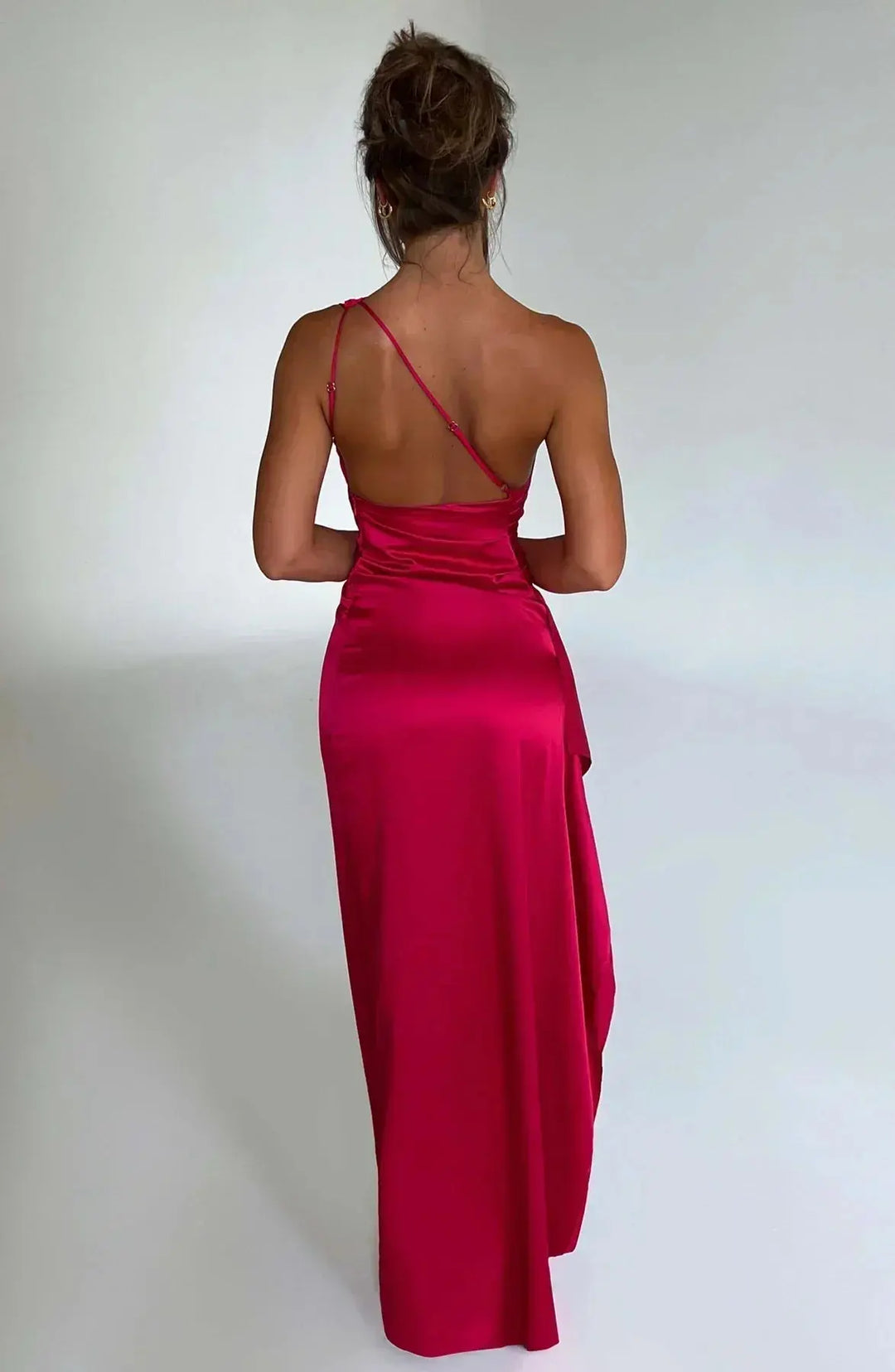 Meadow | Satin Ruched Maxi Dress