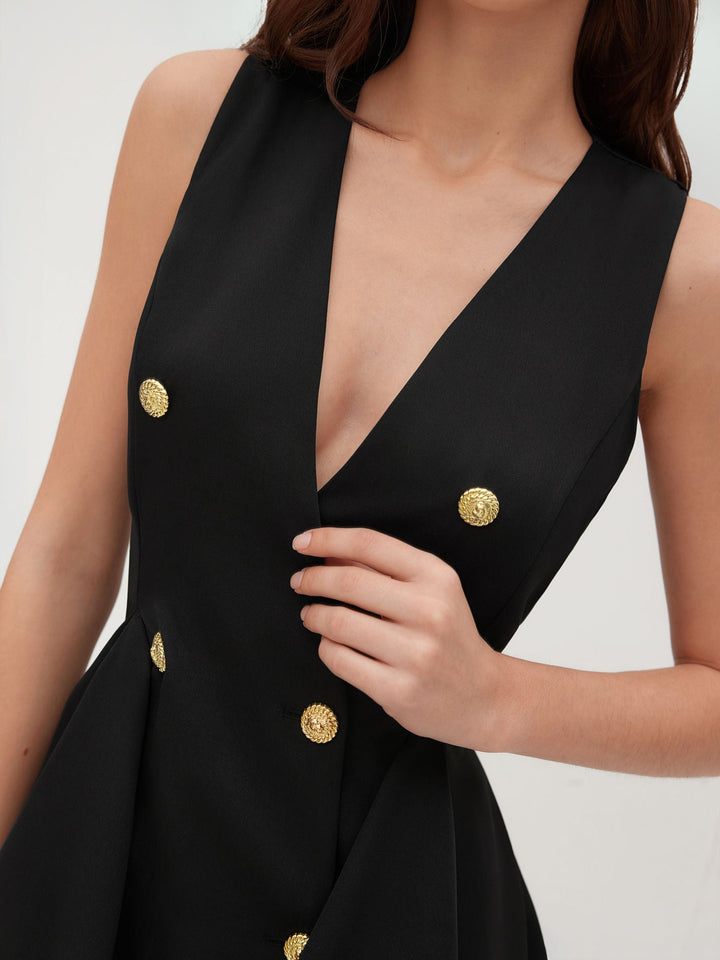 Esme | Mini Dress with Double-Breasted Design