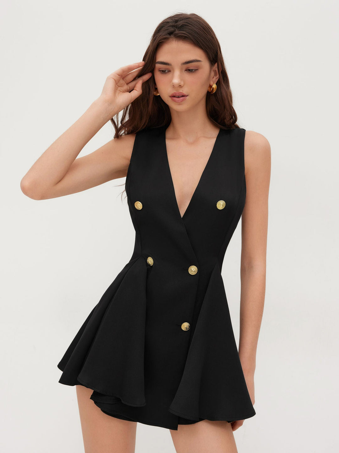 Esme | Mini Dress with Double-Breasted Design