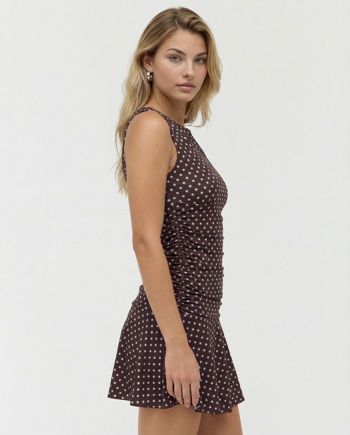 Emma | Polkadot Sleeveless Mini Dress