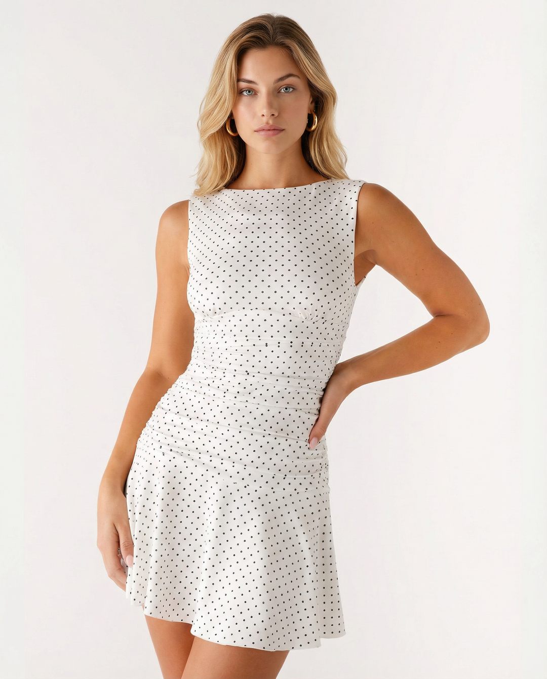 Emma | Polkadot Sleeveless Mini Dress