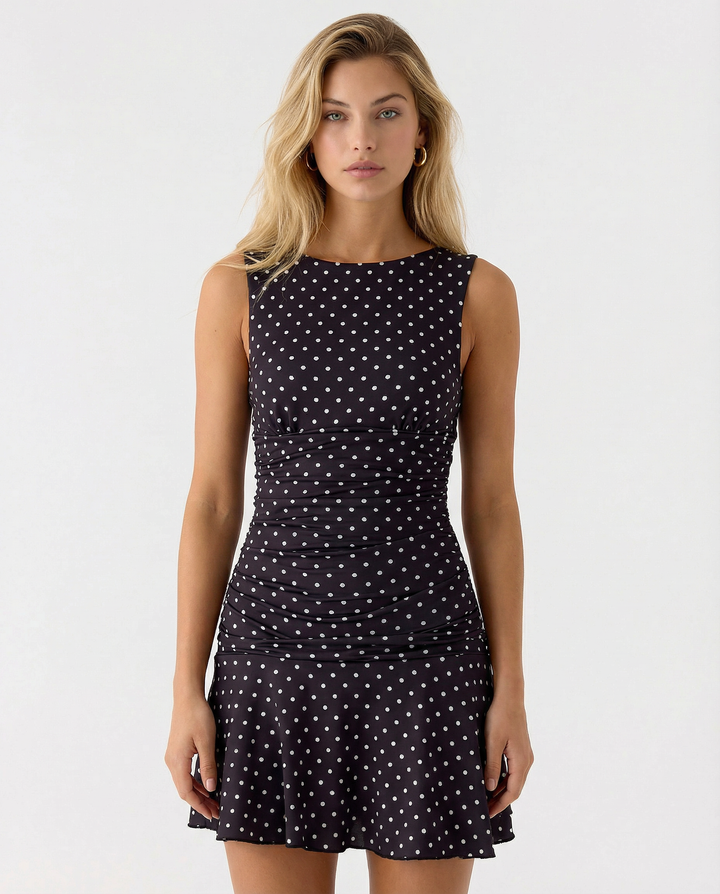 Emma | Polkadot Sleeveless Mini Dress