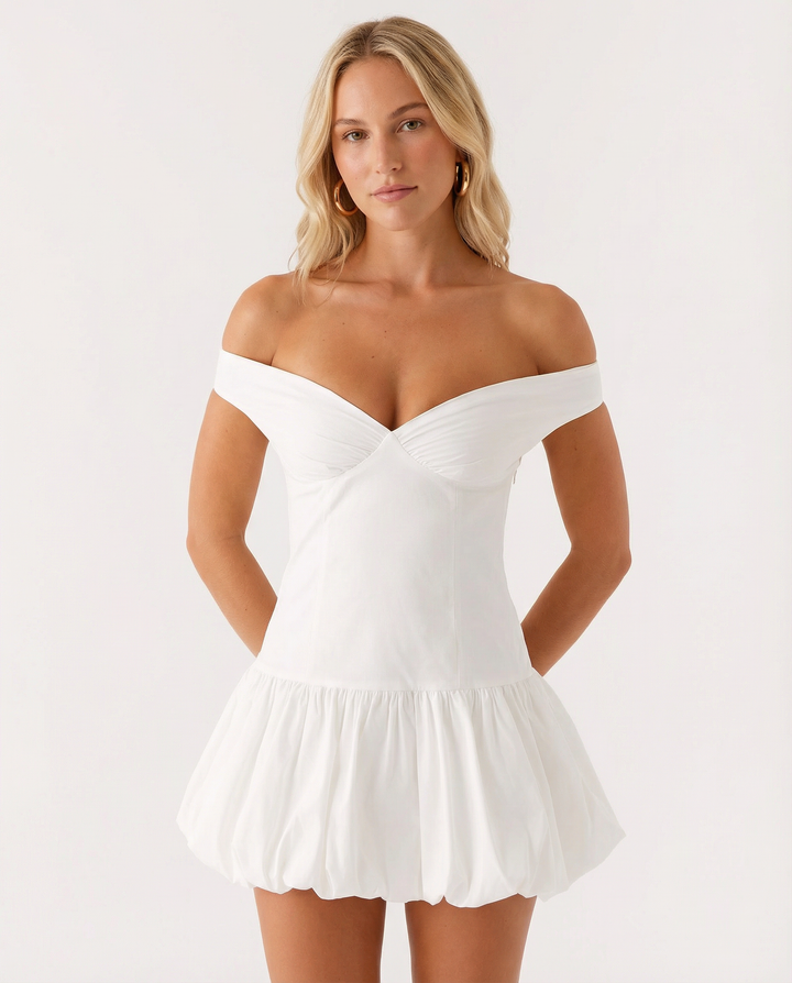 Emilia | Off Shoulder Sleeveless Mini Dress