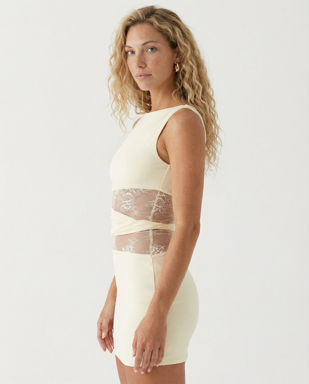 Elsa | Sleeveless Round Neckline Mini Dress