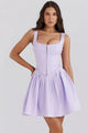 Elise | Pleated Mini Dress with Structured Bodice