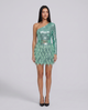 Dahlia | Mini Dress with One-Shoulder Sequin Bodice and Feather Skirt