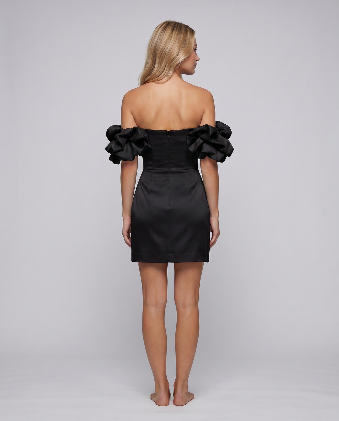 Corinne | Mini Dress with Off-Shoulder Ruffle Sleeves