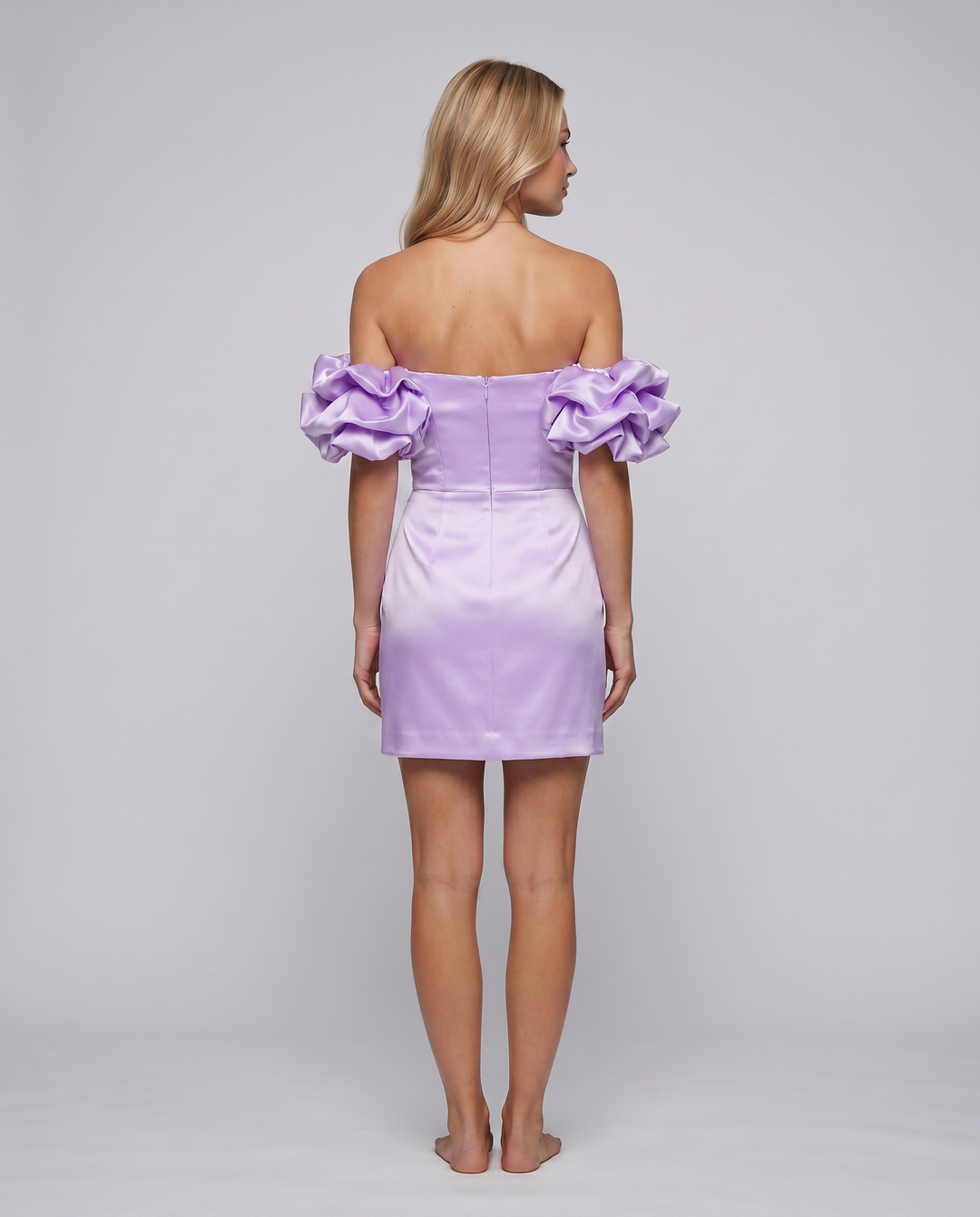 Corinne | Mini Dress with Off-Shoulder Ruffle Sleeves