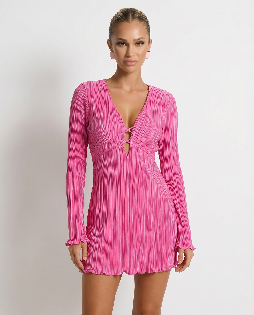 Clea | Mini Dress with Pleated Texture