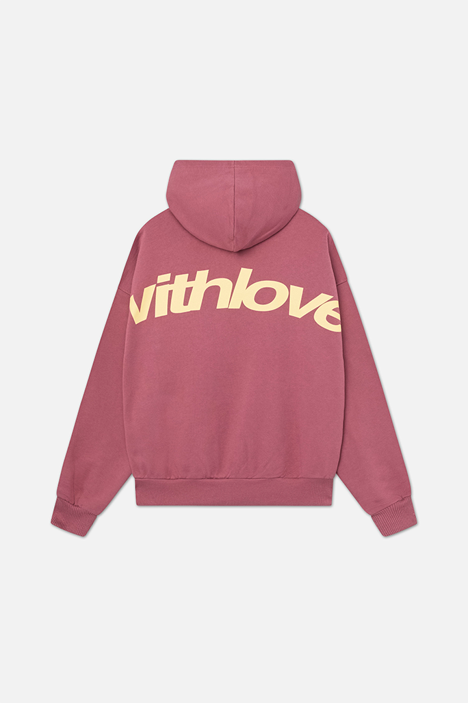 Women's hooded sweatshirt with chest graphics and kangaroo pocket