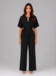 Soraya | Tie Waist Relaxed Wide Leg Jumpsuit