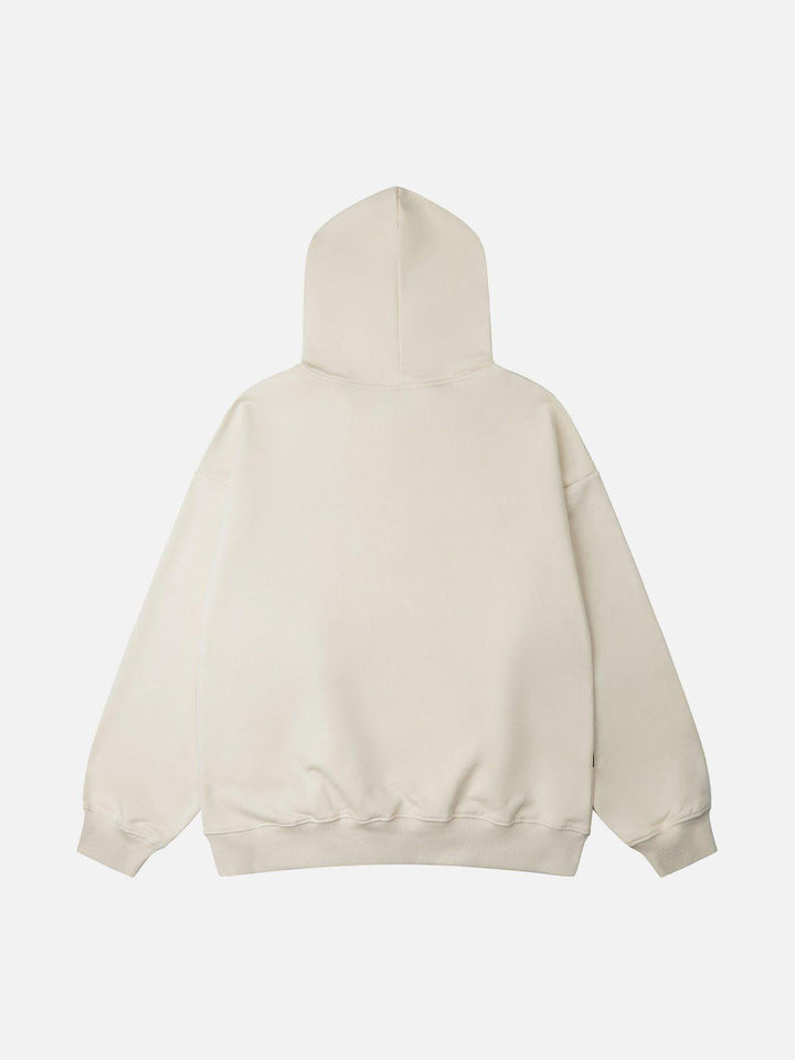 Abstract graphic hoodie with drawstring hood and long sleeves