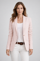 Notch Lapel Single-Button Blazer for Women, Slim Fit