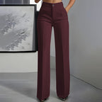 Women's high-waisted wide-leg suit trousers