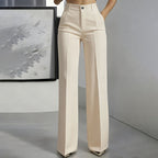 Women's high-waisted wide-leg suit trousers