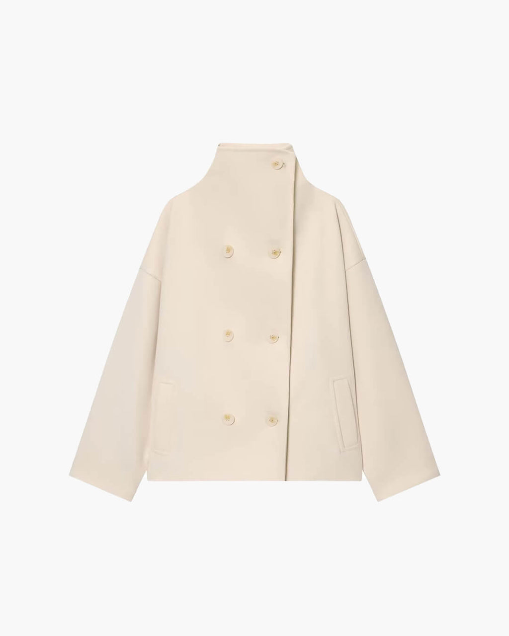 Women's double-breasted stand collar jacket